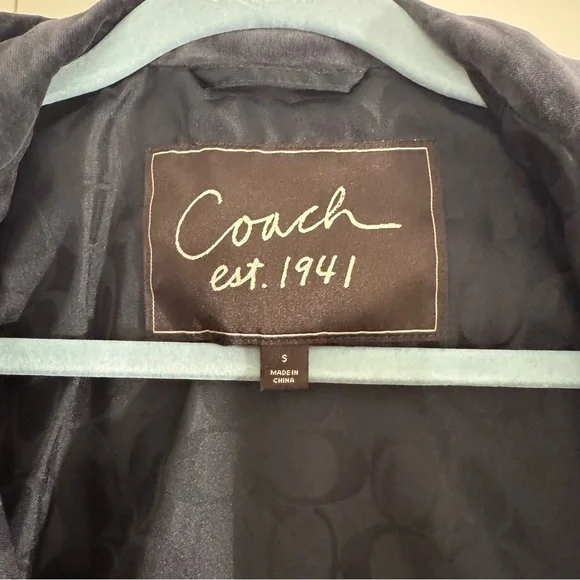 Coach Quilted Jacket Dark Brown Women’s Size Small Classic Chic Winter Warm Cozy - Picture 8 of 9